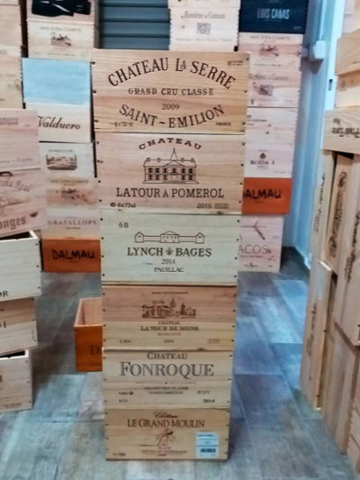 Lote de 3 cajas de vino de madera francesas - Imagen 3