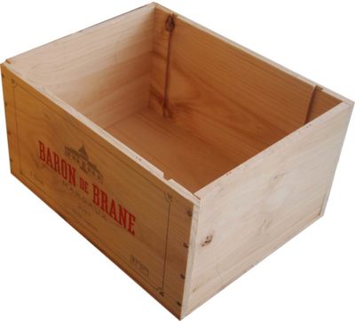 Caja de vino de madera Baron de Brane [Francia] - Imagen 2