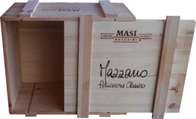 Caja de vino de madera Masi Amarone Mazzano [Italia] - Imagen 4