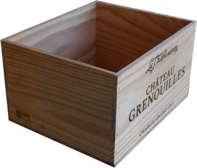 Caja de vino de madera Château Grenouilles [Francia] - Imagen 2