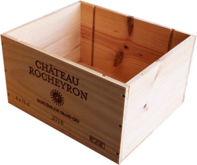 Caja de vino de madera Château Rocheyron [Francia] - Imagen 2