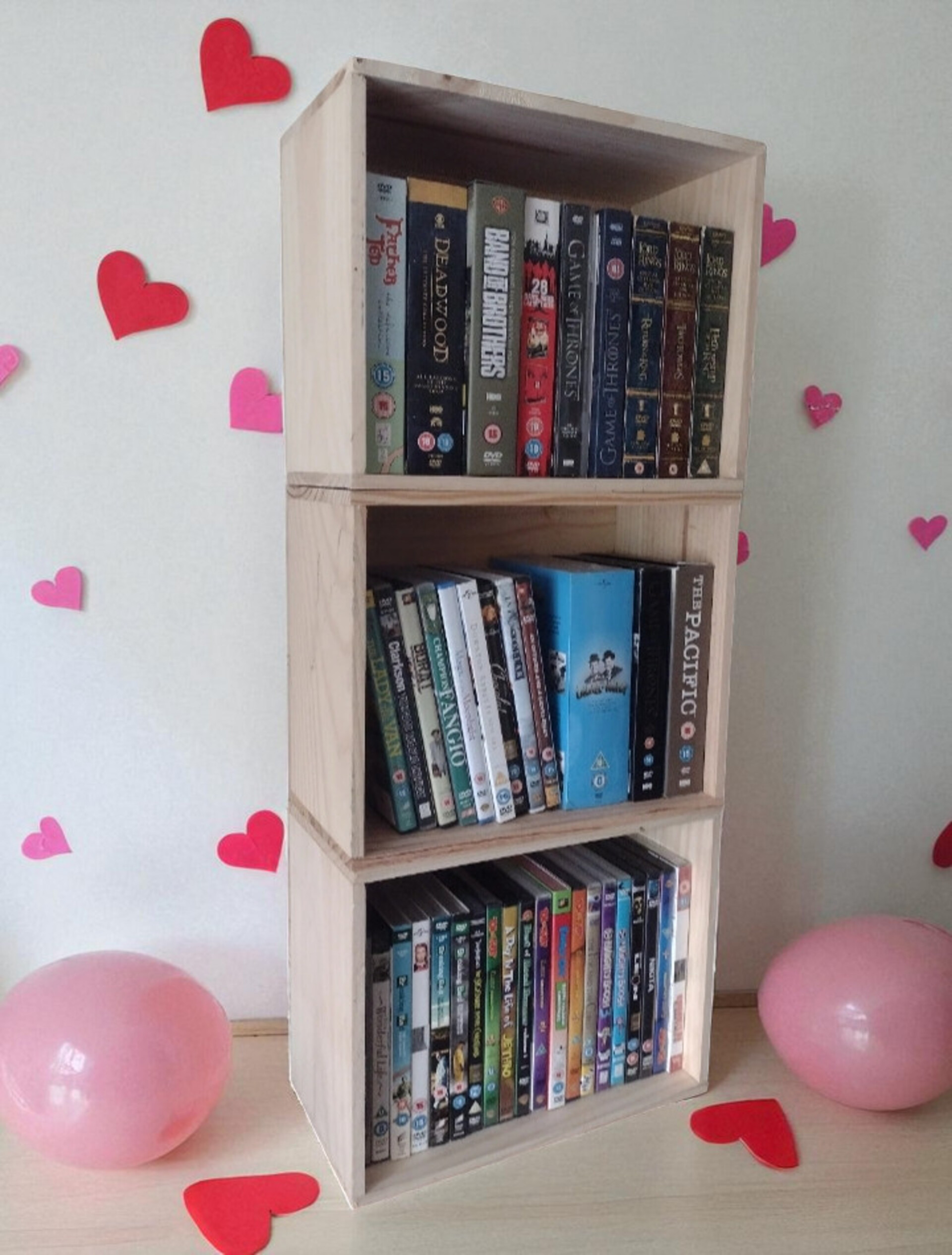 Pack 3 cajas de madera creación de estanterías - Imagen 3